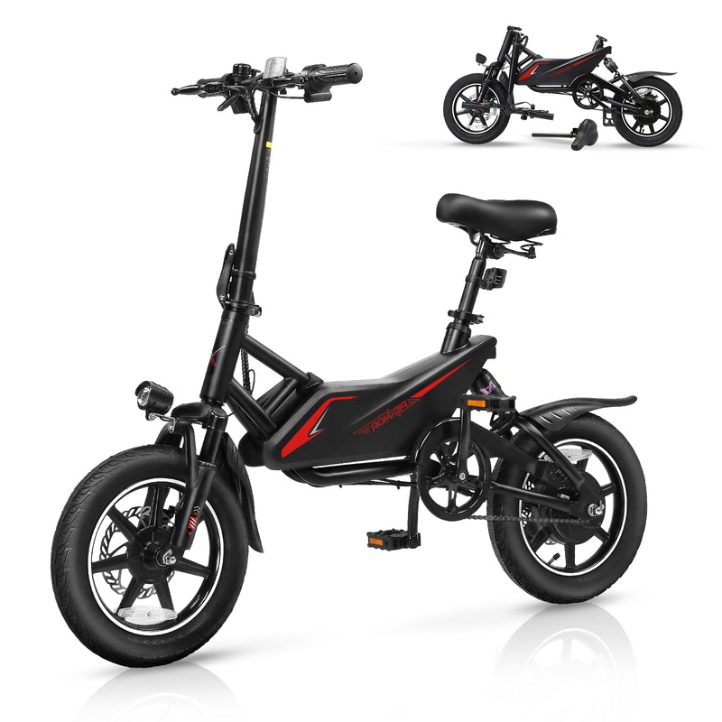 Load image into Gallery viewer, PEXMOR 14-Inch Electric Bike for Adults in Black/White
