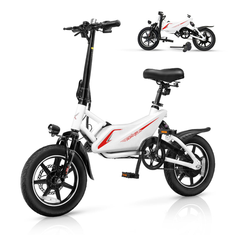 Load image into Gallery viewer, PEXMOR 14-Inch Electric Bike for Adults in Black/White
