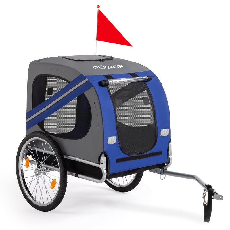 Load image into Gallery viewer, PEXMOR Folding Dog Bike Trailer Pet Carrier with Universal Hitch 20" Wheel
