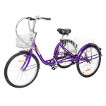 PEXMOR 24/26 Inch 7 SpeedAdult Tricycle Green/Red/Black/Blue