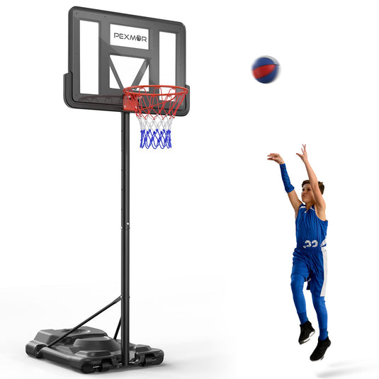 PEXMOR 44 Inch Basketball Hoop Outdoor 10 ft Adjustable