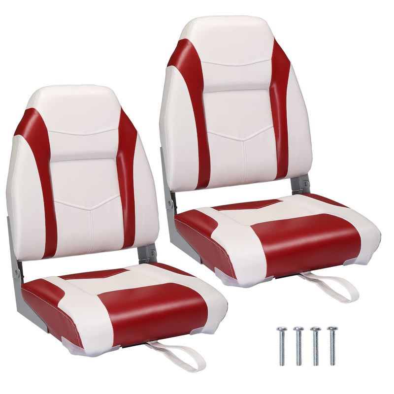 Load image into Gallery viewer, PEXMOR Boat Seats 2 Pack Folding Boat Seats Captain Boat Seat
