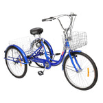PEXMOR 24/26 Inch 7 SpeedAdult Tricycle Green/Red/Black/Blue