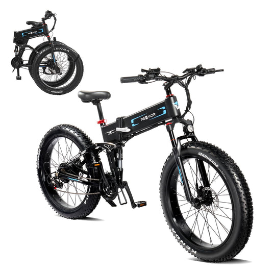 PEXMOR 26" Electric Bike 750W Electric Bicycle Folding Ebike