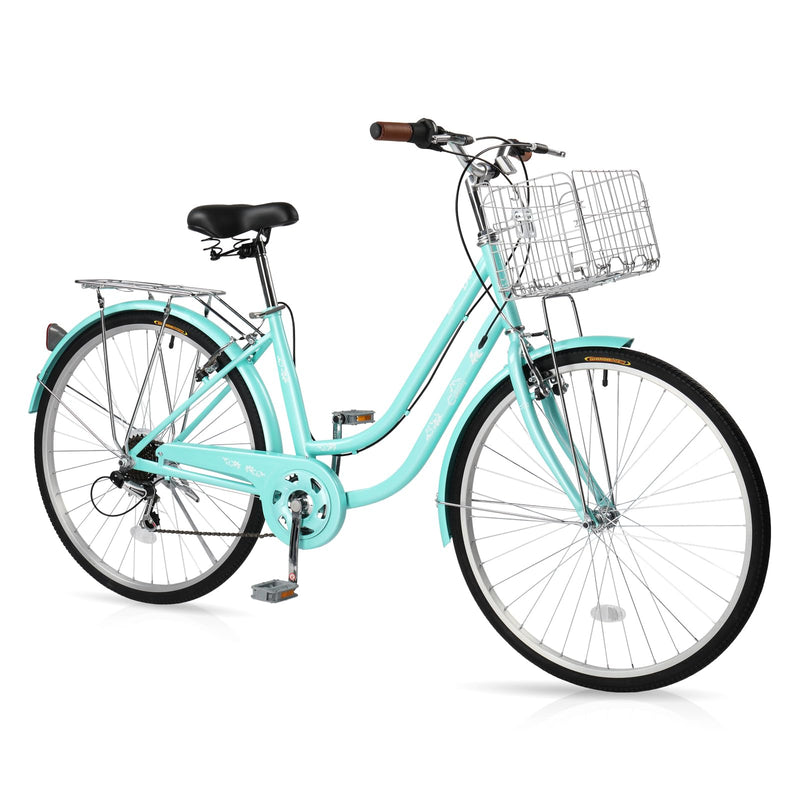 Load image into Gallery viewer, 26&quot; Commuter Bike Women 7 Speeds Beach Cruiser Bike
