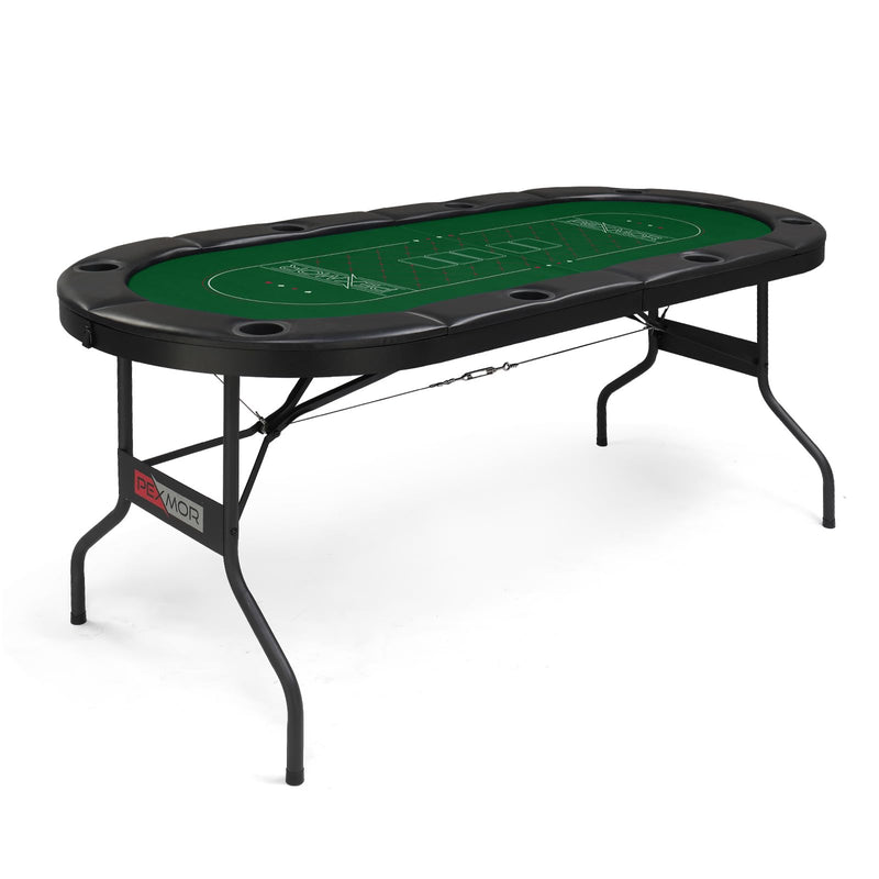 Load image into Gallery viewer, PEXMOR Foldable Poker Table 8 Player Folding Blackjack Texas Holdem Poker Table

