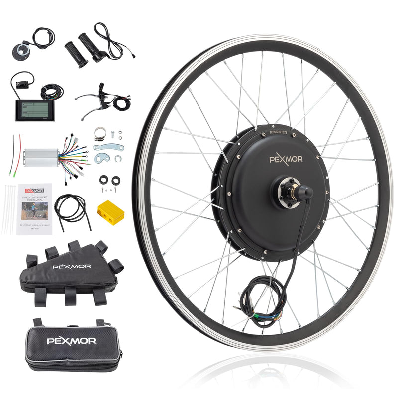 Load image into Gallery viewer, PEXMOR 26&quot; Electric Bike Conversion Kit Wheel Ebike Hub Motor Kit Upgrade 3 Mode Controller Wheel Kit
