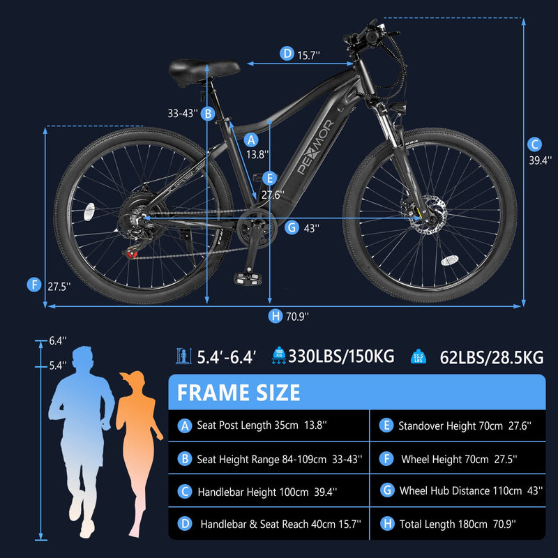 Load image into Gallery viewer, PEXMOR 26inch/27.5inch 48V Electric Bike 750W Ebike 7 Speed Electric Bicycle for Adults
