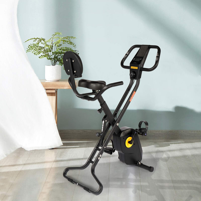 Load image into Gallery viewer, PEXMOR Adjustable Folding Exercise Bike Black
