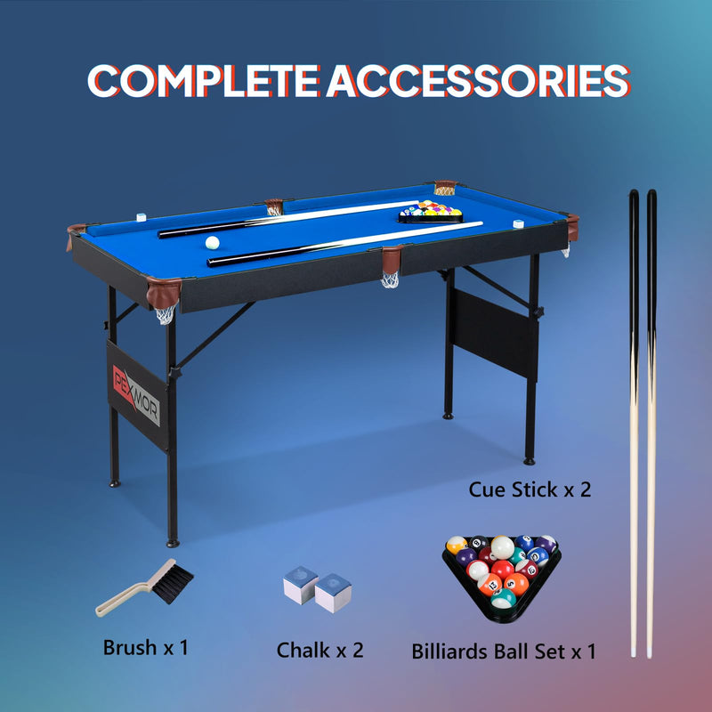 Load image into Gallery viewer, PEXMOR 55&quot; Portable Folding Pool Table
