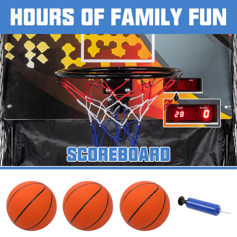 Load image into Gallery viewer, PEXMOR Indoor Foldable Electronic Basketball Arcade Game
