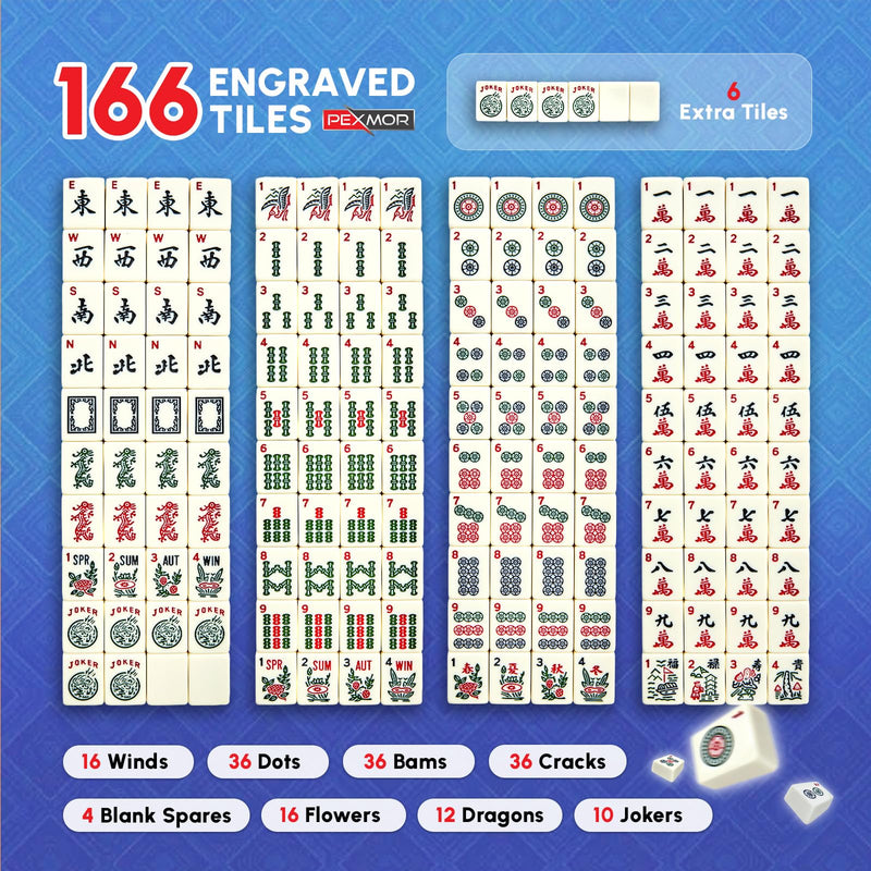 Load image into Gallery viewer, PEXMOR American Mahjong Game Set 166 Premium White American Mahjong Tile
