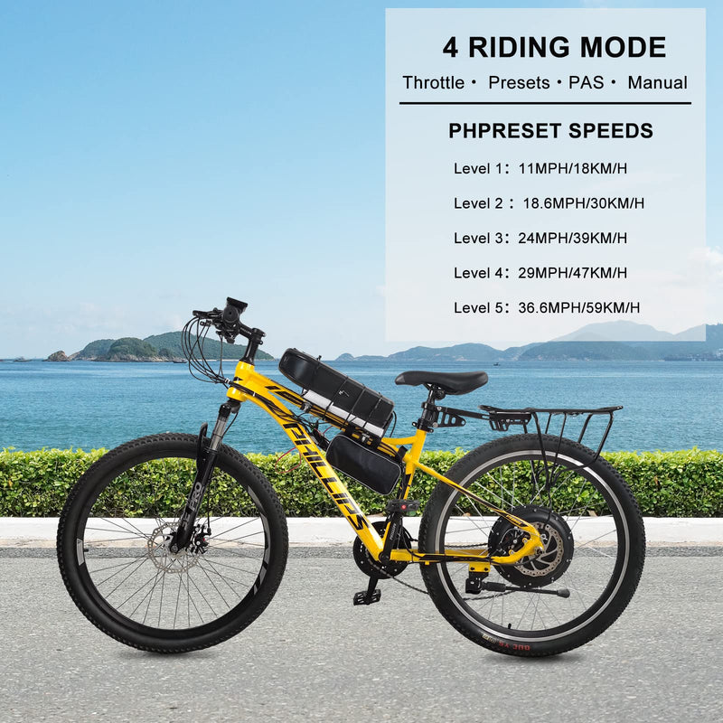Load image into Gallery viewer, PEXMOR 26&quot; Electric Bike Conversion Kit 1200W Ebike Hub Motor Kit Upgrade 3 Mode Controller
