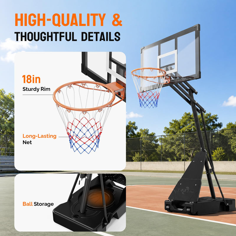 Load image into Gallery viewer, PEXMOR Adjustable 10FT Portable Basketball Hoop with Fillable Base &amp; Wheels
