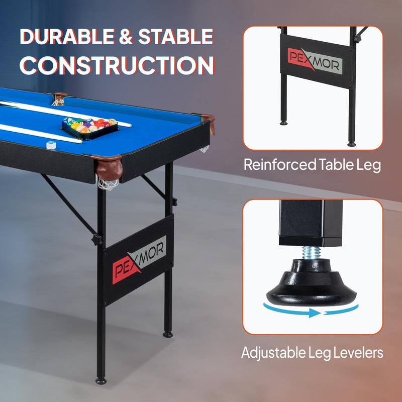 Load image into Gallery viewer, PEXMOR 55&quot; Portable Pool Table Foldable
