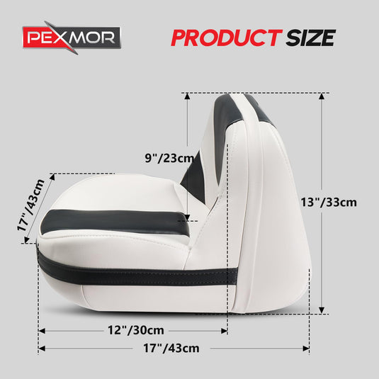 PEXMOR 2pc Fishing Boat Seats with Back Waterproof Soft Cushion