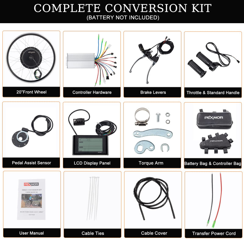 Load image into Gallery viewer, PEXMOR Electric Bike Conversion Kit  Ebike Wheel Electric Bicycle Hub Motor Kit 3 Modes Controller 36V 750W Ebike Conversion Kit
