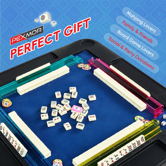 PEXMOR American Mahjong Game Set 166 Premium White American Mahjong Tile