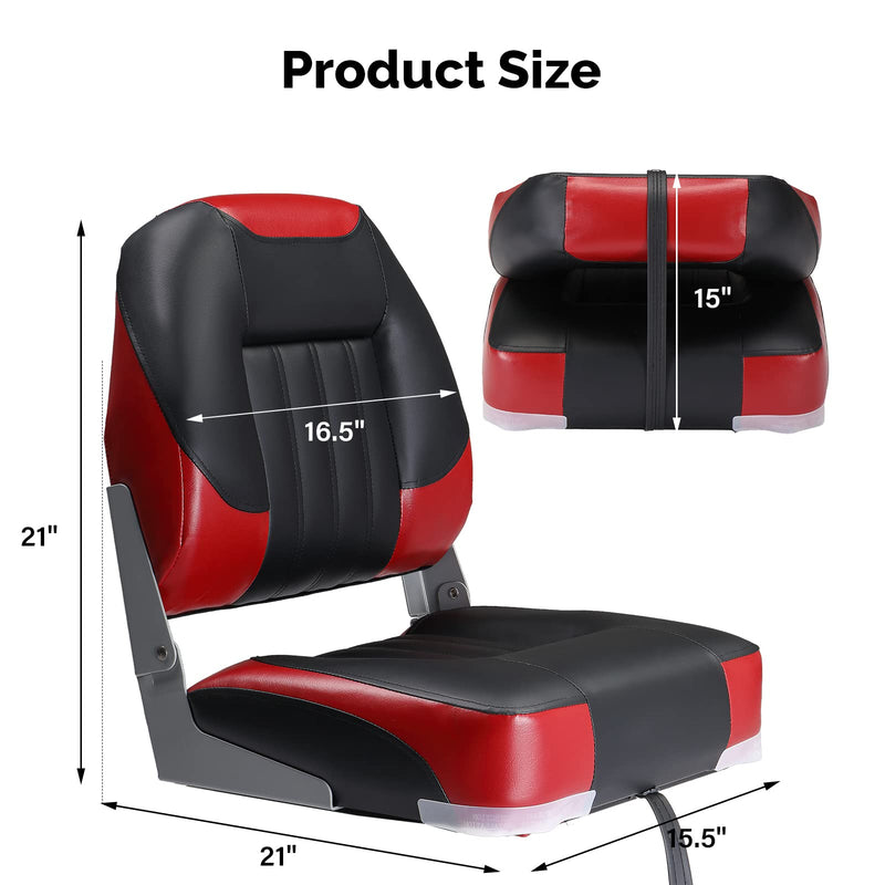 Load image into Gallery viewer, PEXMOR Boat Seats 2 Pack Folding Boat Seats Captain Boat Seat
