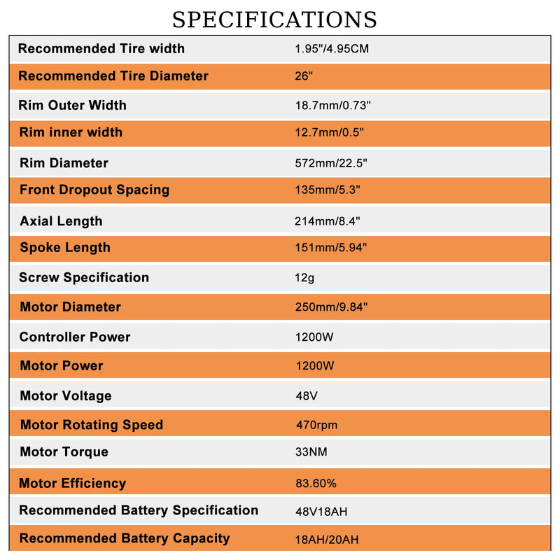Load image into Gallery viewer, PEXMOR 26&quot; Electric Bike 48V 1200W Hub Conversion Kit
