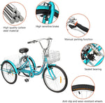 PEXMOR 24/26 Inch 7 SpeedAdult Tricycle Green/Red/Black/Blue