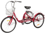 PEXMOR 24/26 Inch 7 SpeedAdult Tricycle Green/Red/Black/Blue