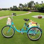 PEXMOR 24/26 Inch 7 SpeedAdult Tricycle Green/Red/Black/Blue