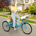 PEXMOR 24/26 Inch 7 SpeedAdult Tricycle Green/Red/Black/Blue