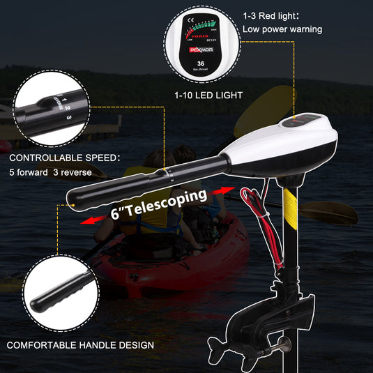 PEXMOR Electric Trolling Motors Thrust