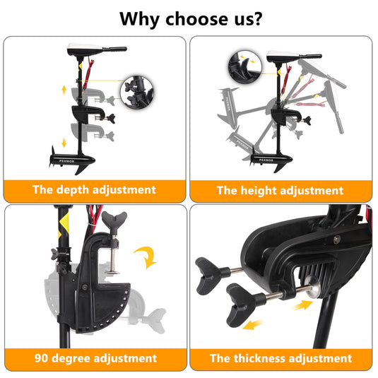 PEXMOR Electric Trolling Motors Thrust