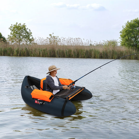 PEXMOR 350lbs Adjustable Inflatable Fishing Float Tube Blue