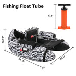 PEXMOR 350lbs Adjustable  Inflatable Fishing Float Tube Blue/Camouflage