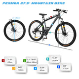 PEXMOR Outdoor Cycling Road Bike 27 Speed Bicycle 27.5 inch/26inch Mountain Bike Aluminum Alloy