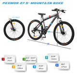 PEXMOR Outdoor Cycling Road Bike 27 Speed Bicycle 27.5 inch/26inch Mountain Bike Aluminum Alloy
