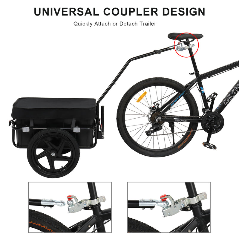 Load image into Gallery viewer, PEXMOR Bicycle Cargo Trailer with Removable Box and Waterproof Cover
