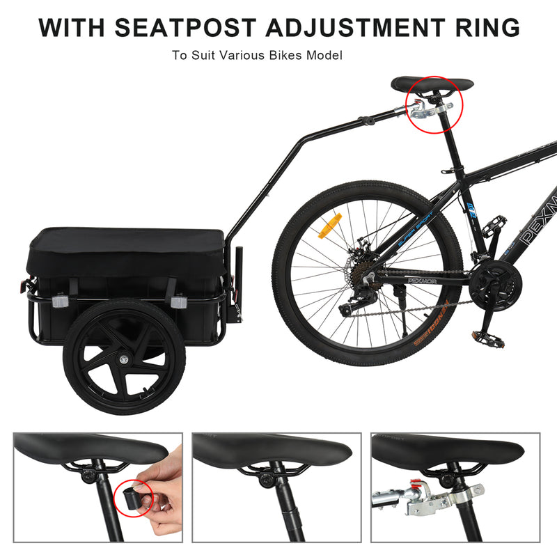 Load image into Gallery viewer, PEXMOR Bicycle Cargo Trailer with Removable Box and Waterproof Cover
