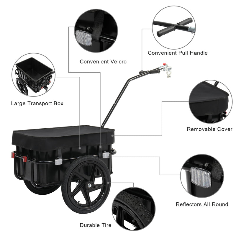 Load image into Gallery viewer, PEXMOR Bicycle Cargo Trailer with Removable Box and Waterproof Cover
