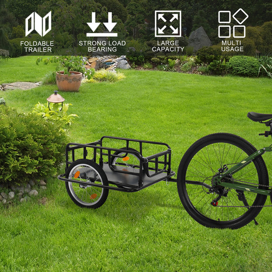 PEXMOR Foldable Bike Cargo Trailer with Universal Bike Hitch