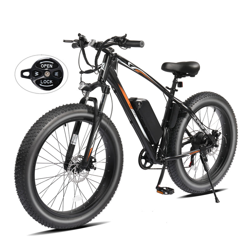 Load image into Gallery viewer, PEXMOR 26&quot;x4&quot; 7 Speed Fat Tire Ebike Electric Bicycle 500W 48V 13AH Removable Battery
