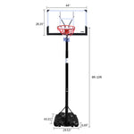 PEXMOR LX-B076 Portable Basketball Hoop Goal Height Adjustable