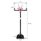 PEXMOR LX-B076 Portable Basketball Hoop Goal Height Adjustable