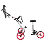 PEXMOR Portable 3 Wheel Folding Golf Push Cart Black/Blue/Green/Red