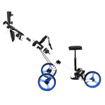 PEXMOR Portable 3 Wheel Folding Golf Push Cart Black/Blue/Green/Red