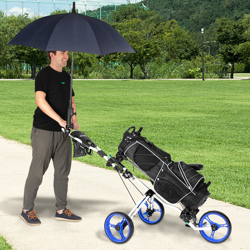 Load image into Gallery viewer, PEXMOR Portable 3 Wheel Folding Golf Push Cart Black/Blue/Green/Red
