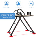 PEXMOR Back Stretcher Machine Inversion Table with Shoulder Holder & Adjustable Safe Belt & Headrest Red/White