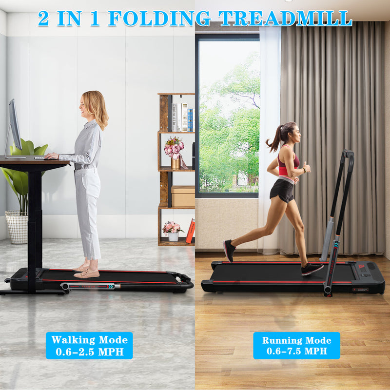Load image into Gallery viewer, PEXMOR 560W 2 in 1 Folding Electric Treadmill Portable Walking Machine for Home
