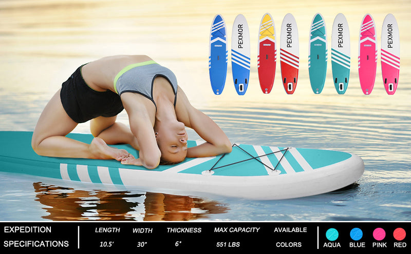 Load image into Gallery viewer, PEXMOR Inflatable Stand Up Paddle board SUP Aqua/Blue/Pink/Red
