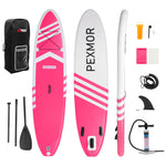 PEXMOR Inflatable Stand Up Paddle board SUP Aqua/Blue/Pink/Red