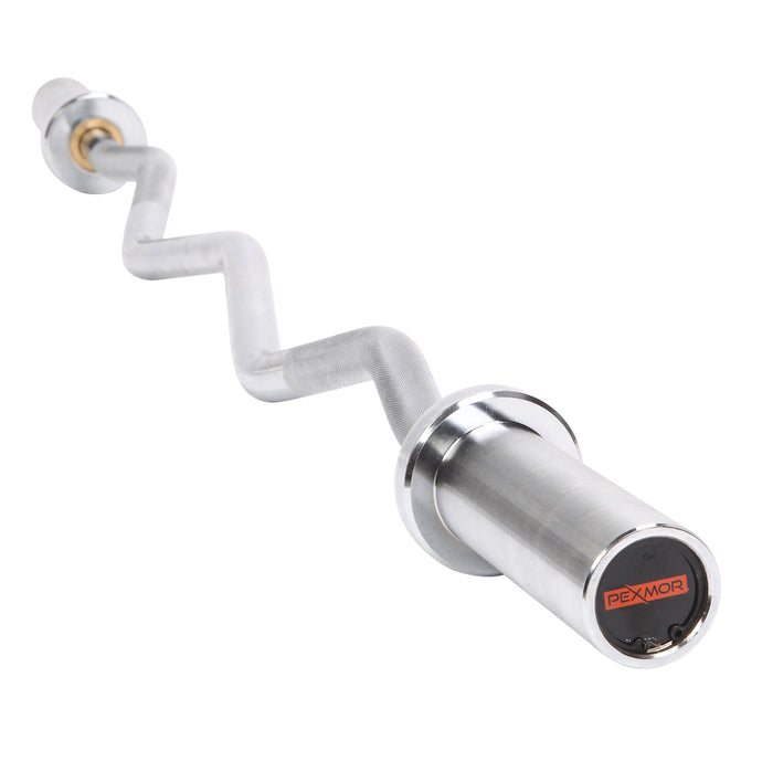 PEXMOR 47inch Olympic Curl Bar Barbell