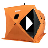 PEXMOR Waterproof Oxford Fabric Pop-up Hub-Style 15/31lbs Ice Fishing Shelter Orange